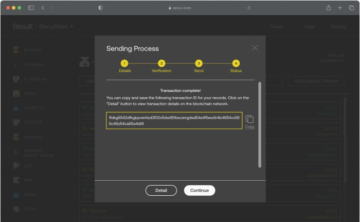 Valider la transaction